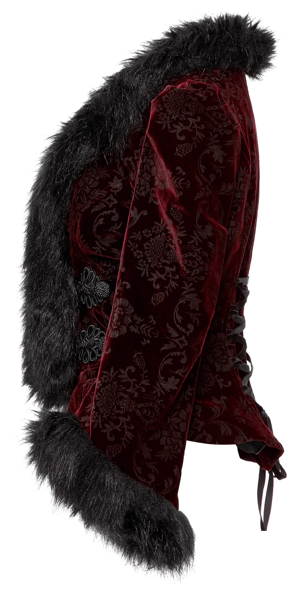 Luxurious Velvet Fur-Trimmed Gothic Short Jacket