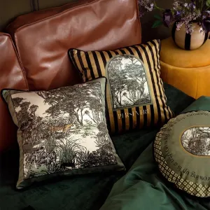 Luxurious Velvet Jungle Leopard Cushion Cover
