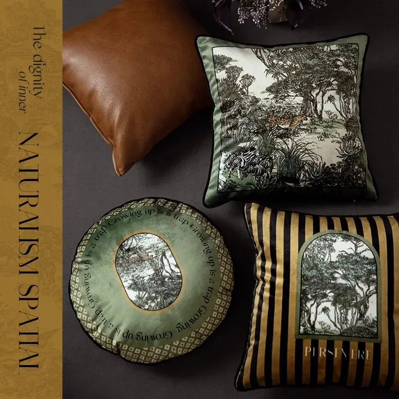 Luxurious Velvet Jungle Leopard Cushion Cover