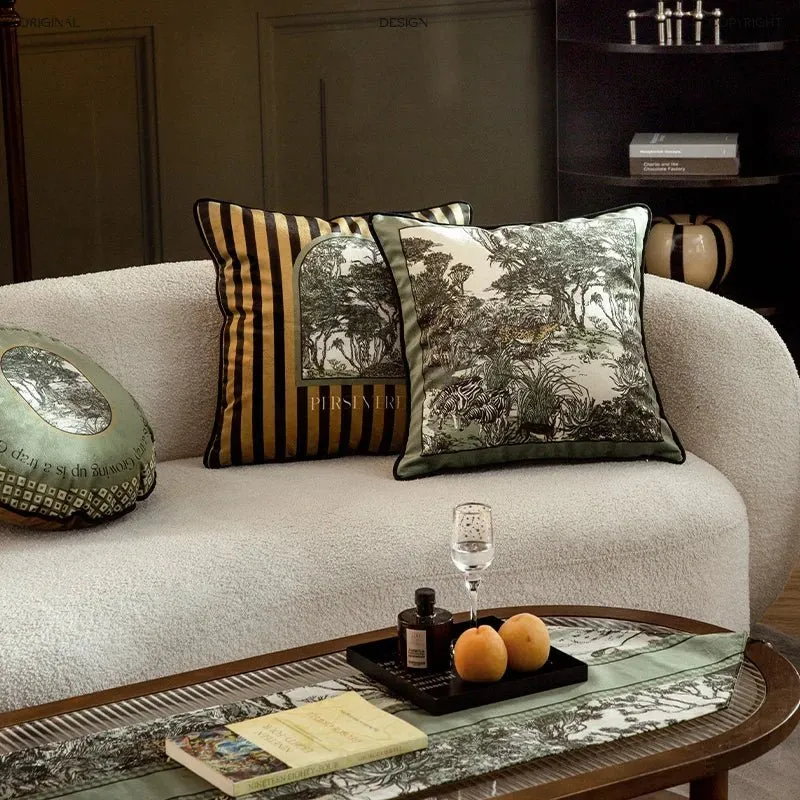 Luxurious Velvet Jungle Leopard Cushion Cover