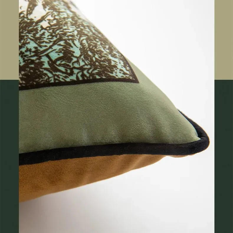 Luxurious Velvet Jungle Leopard Cushion Cover