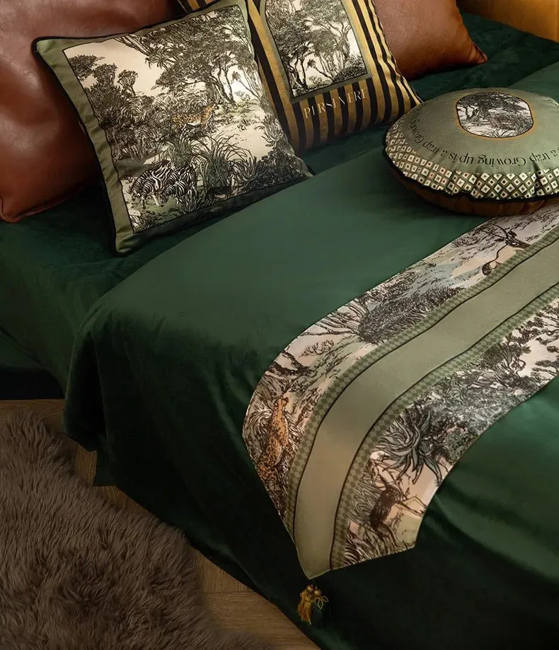 Luxurious Velvet Jungle Leopard Cushion Cover