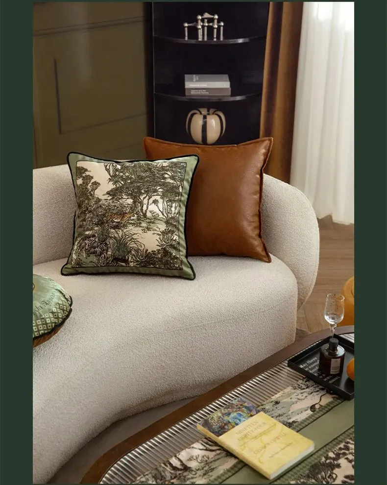 Luxurious Velvet Jungle Leopard Cushion Cover