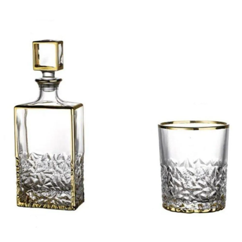Luxurious Whiskey Decanter and Glasses Set Gift Box