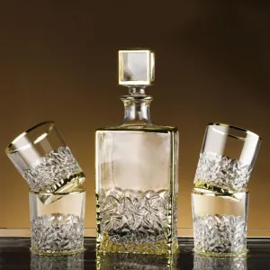 Luxurious Whiskey Decanter and Glasses Set Gift Box