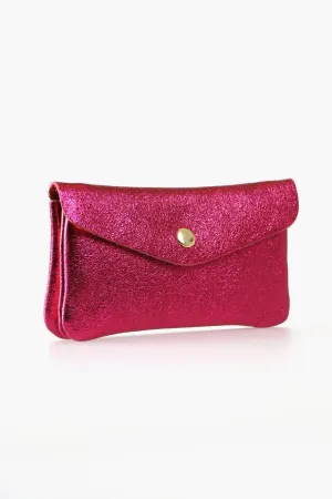 Magenta Medium Leather Coin Purse