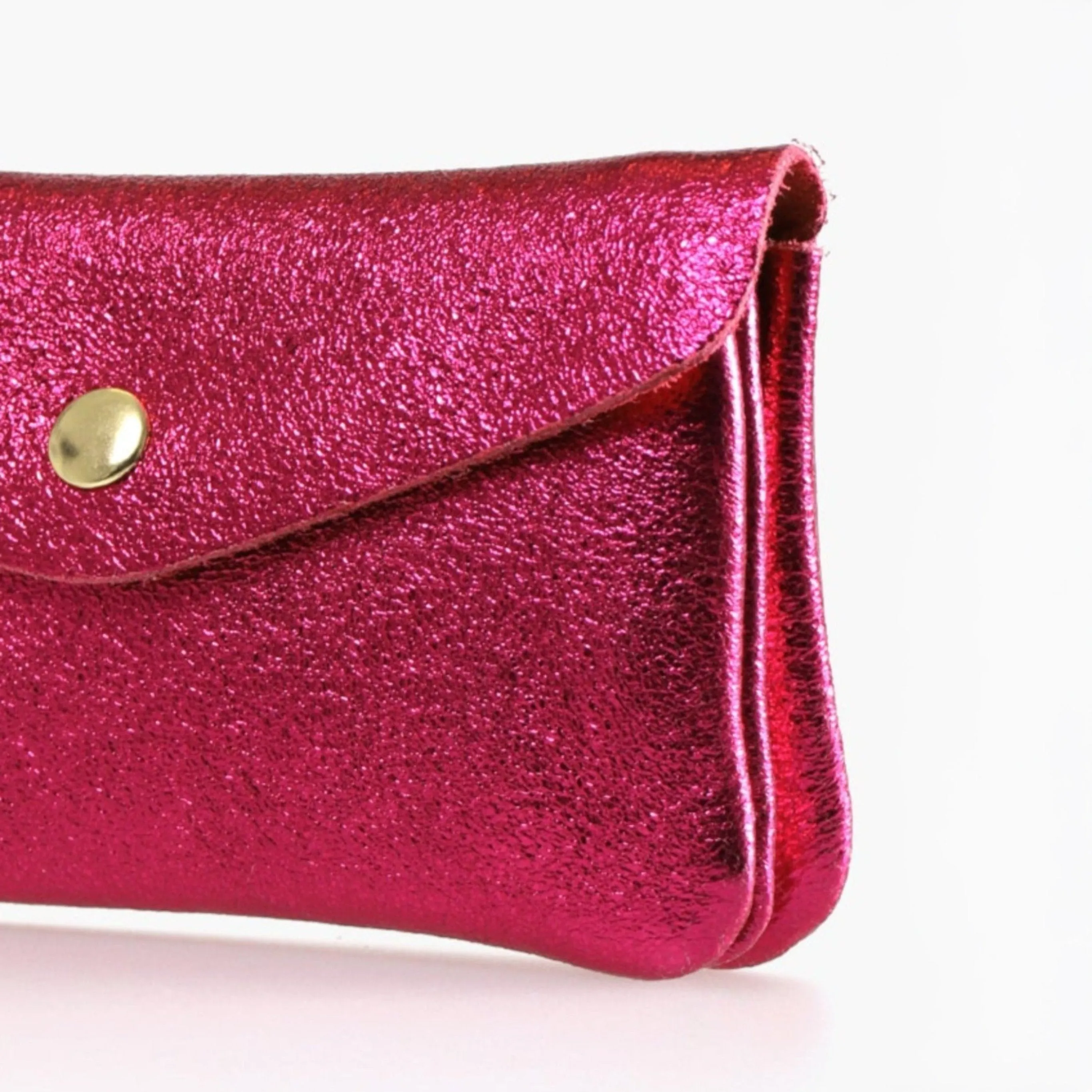 Magenta Medium Leather Coin Purse