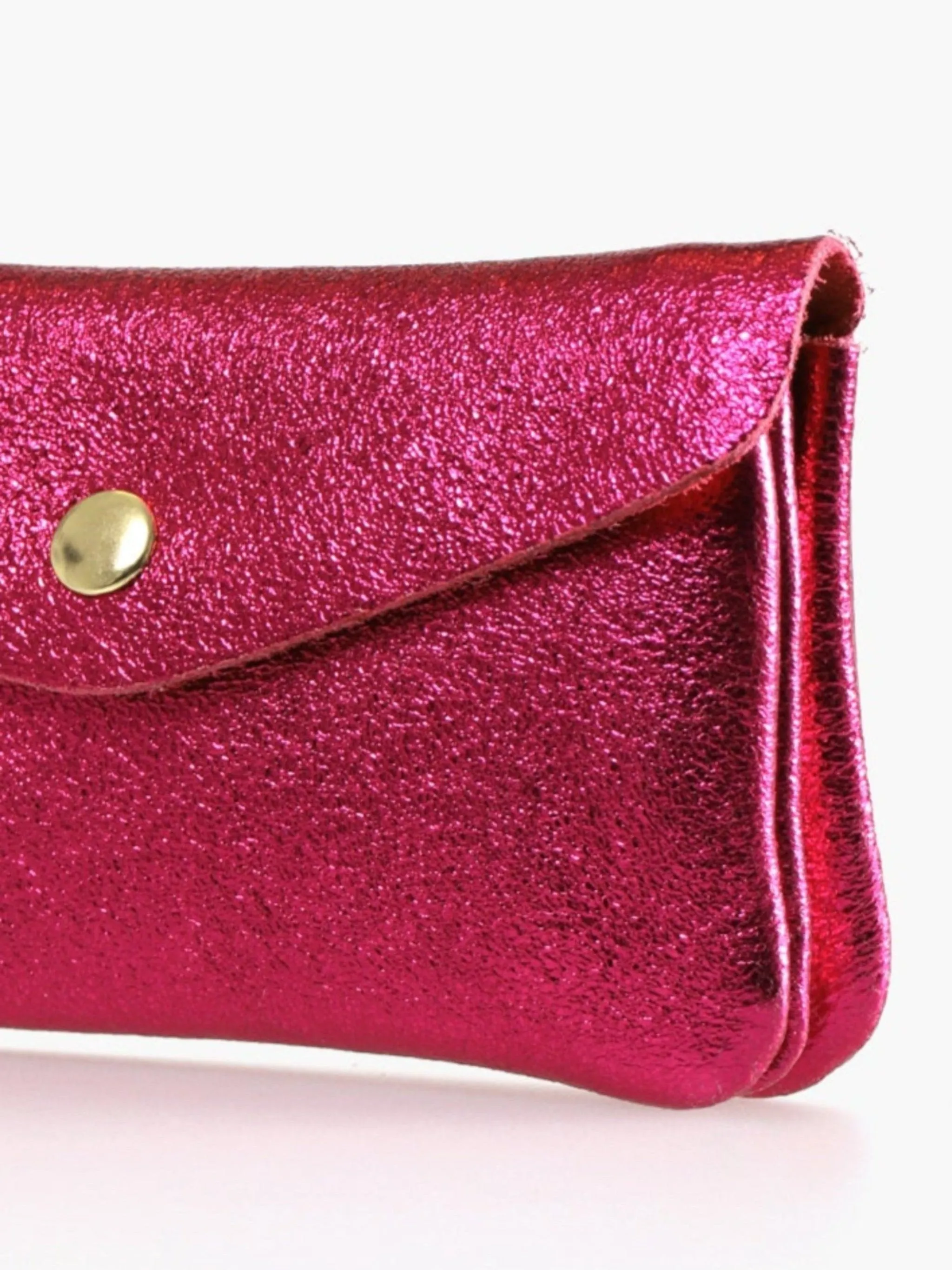 Magenta Medium Leather Coin Purse