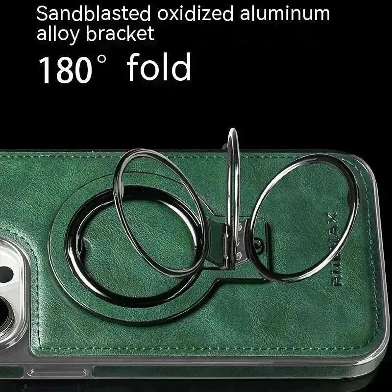 Magnetic Bracket Phone Case Business Drop-resistant Leather Case