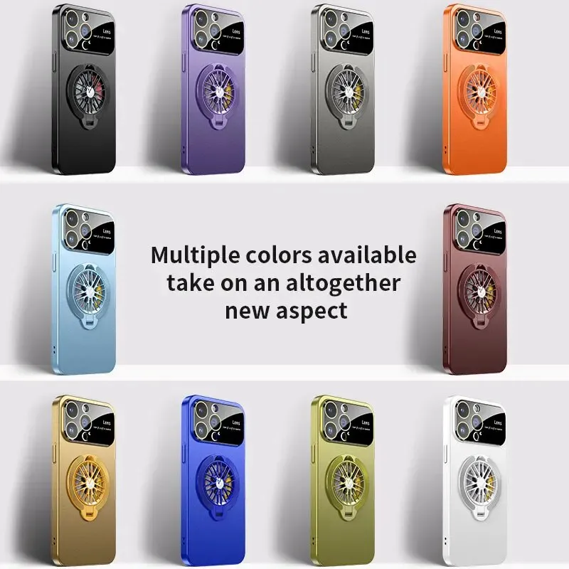 Magnetic Rotatable Gyroscope Stand With Gyro Frosted Phone Case For iPhone