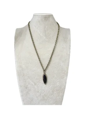 Marquise Teal Kyanite Long Necklace
