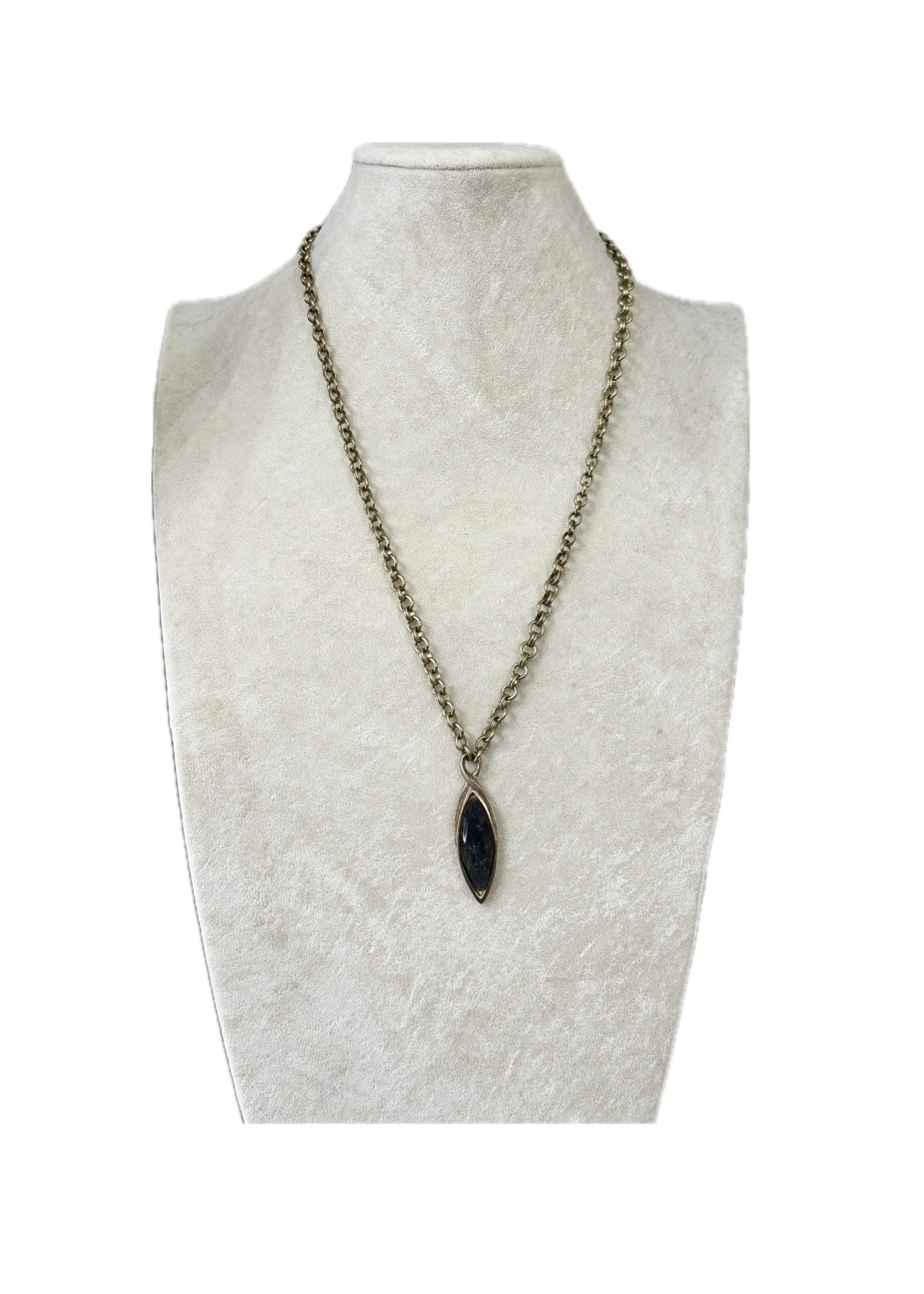 Marquise Teal Kyanite Long Necklace