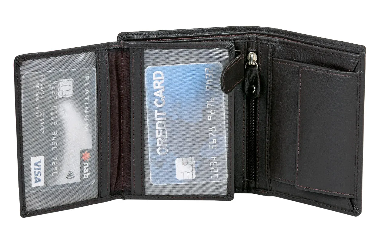MENS LEATHER WALLET 95425 (BROWN)