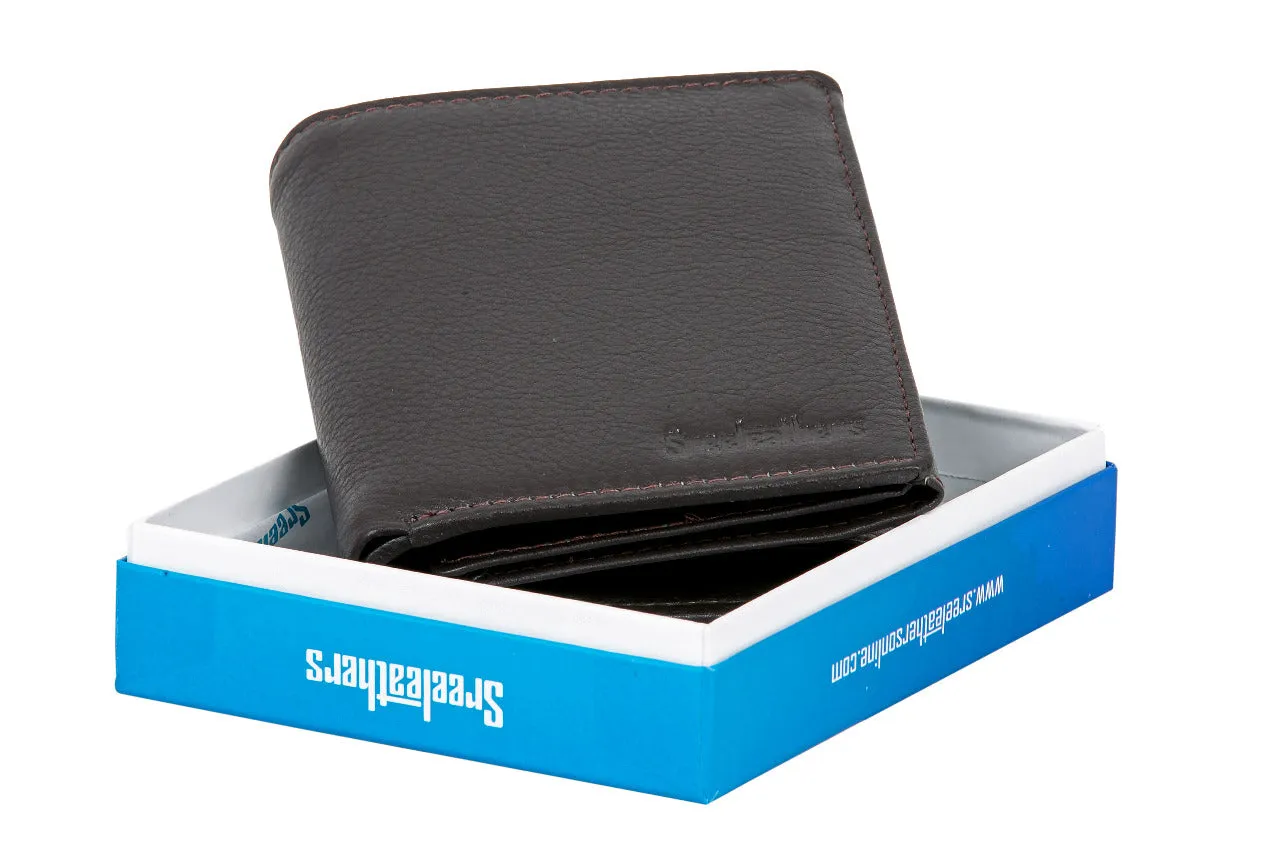 MENS LEATHER WALLET 95425 (BROWN)