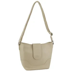 Milleni Leather Cross-Body Bag in Cement