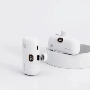 Mini Portable Charger 10000-30000mAh, Quick Charge USB-C & Micro USB, LED Display, Compact Power Bank, Multi-Color