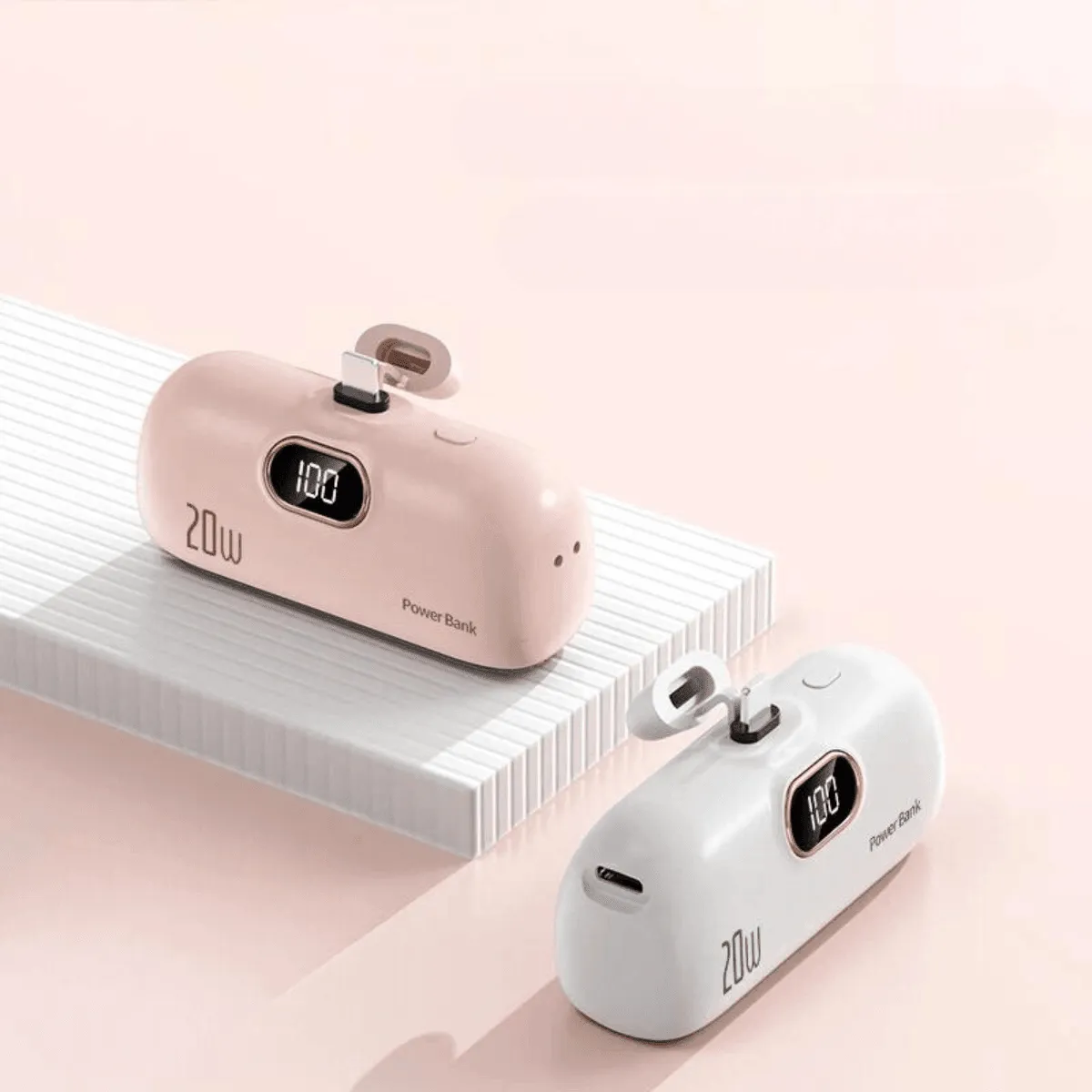 Mini Portable Charger 10000-30000mAh, Quick Charge USB-C & Micro USB, LED Display, Compact Power Bank, Multi-Color