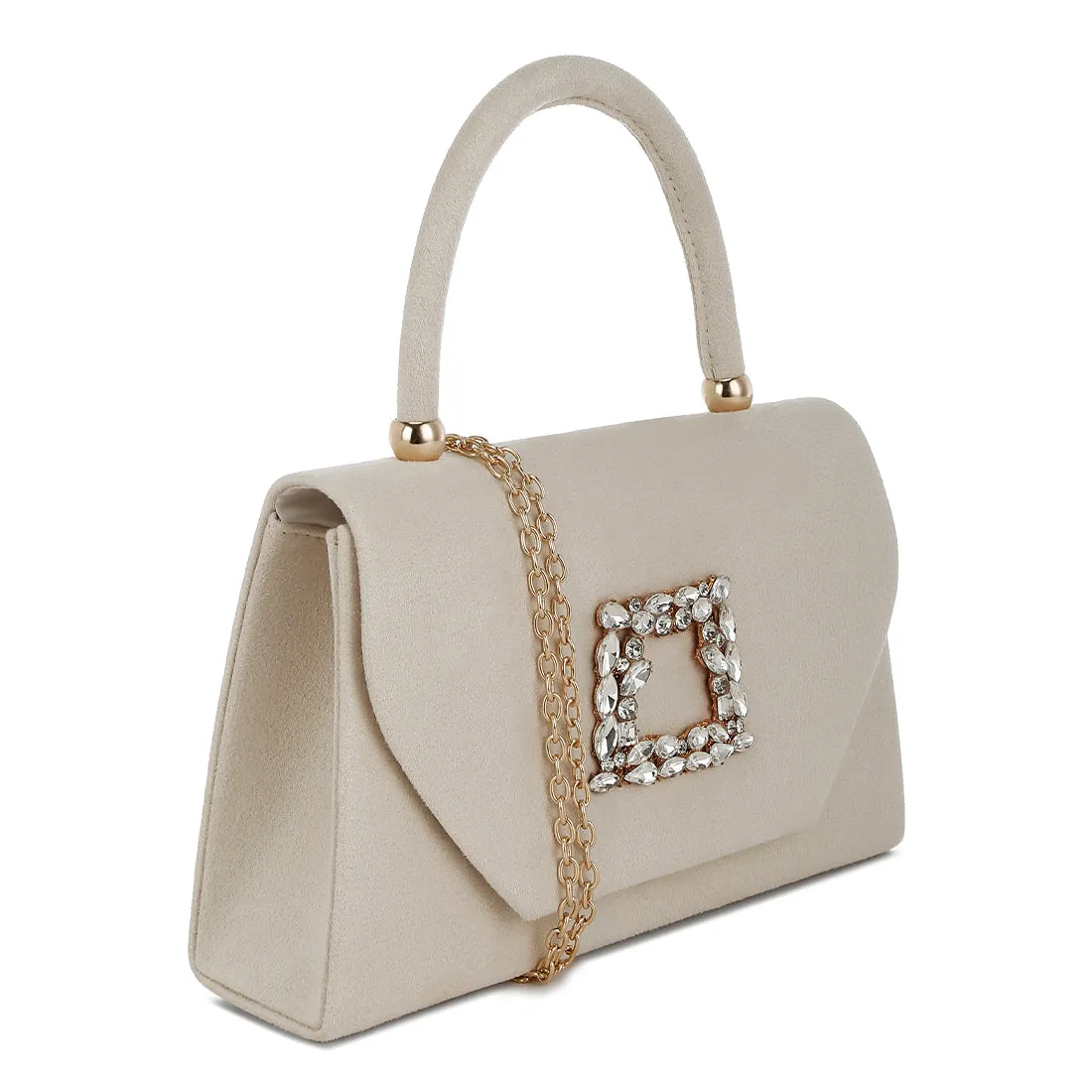 Mini Top Handle Brooch Bag
