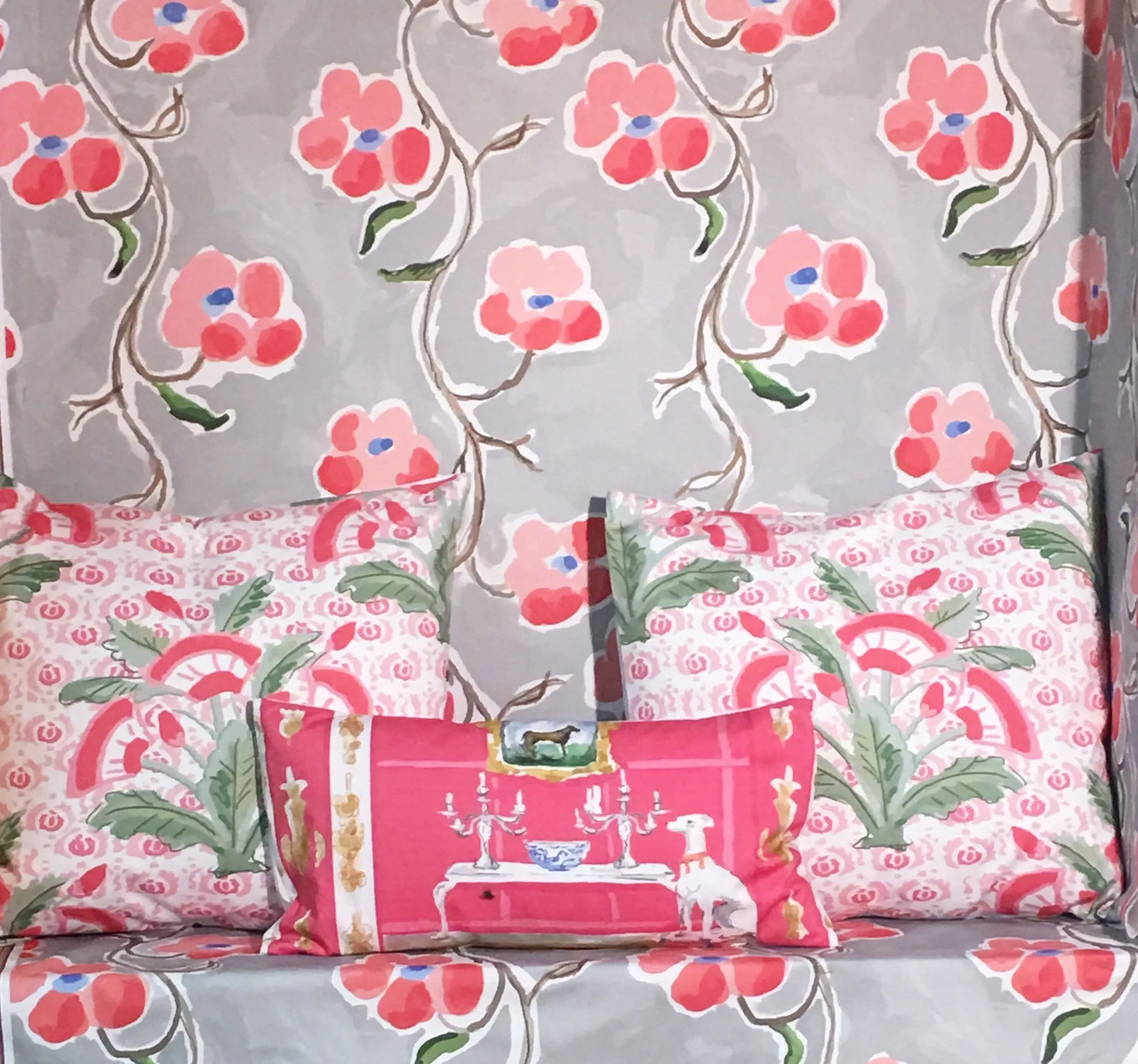 Mughal Fleur in Pink 22" Pillow