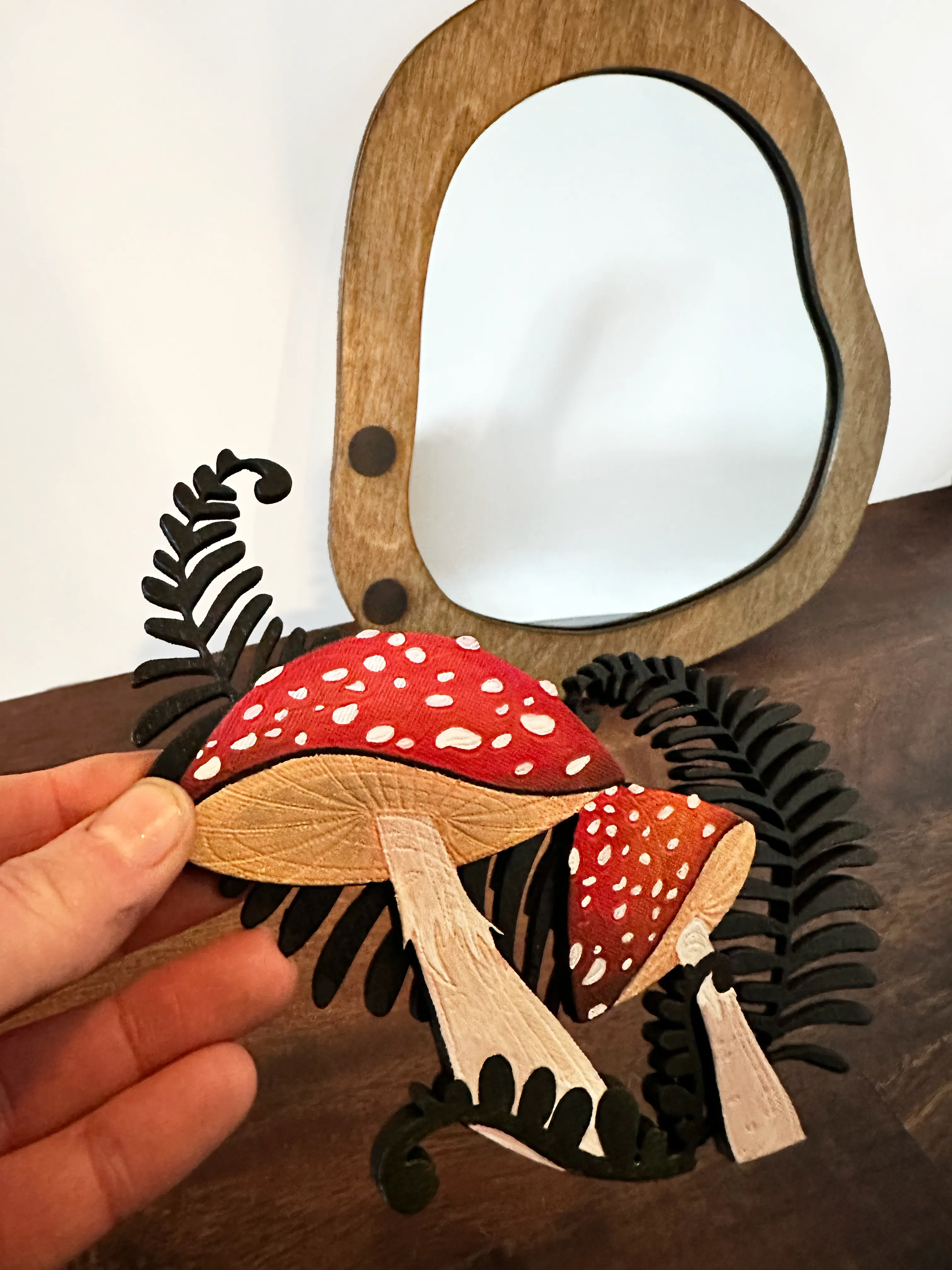 Mushroom Mirror, One of a Kind Item