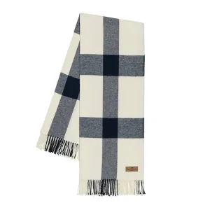 Navy Blue Wellington Plaid Throw by Lands Downunder