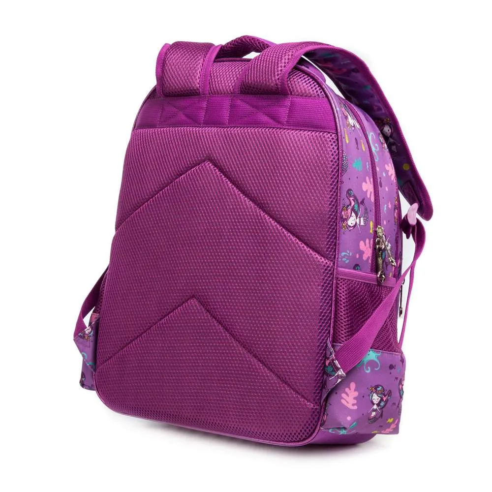 (NET) School Backpack Girls Sequin Backpack With Lunch Box Set Of 3 pcs / 1049-3