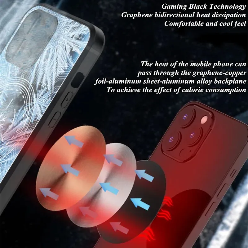 New Graphene Magnetic Absorption Phone Case Heat Dissipation For IPhone