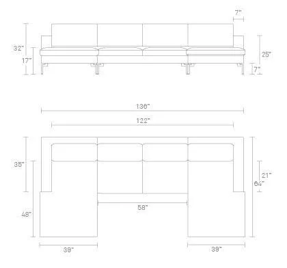 New Standard U-Shaped Sectional Leather Sofa