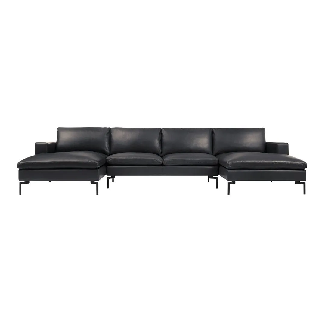 New Standard U-Shaped Sectional Leather Sofa