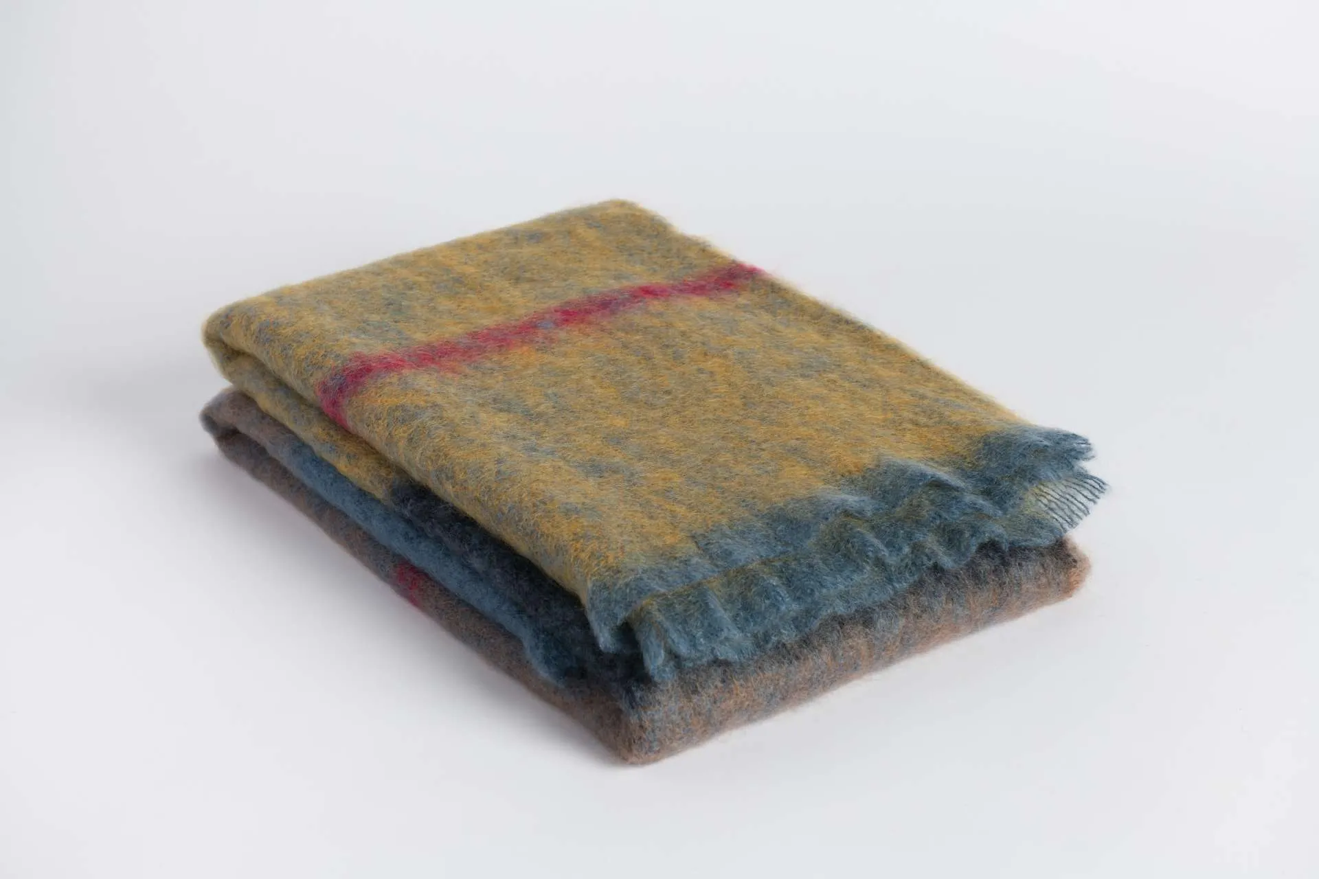 Ochre Boher Mohair XThrow Blanket