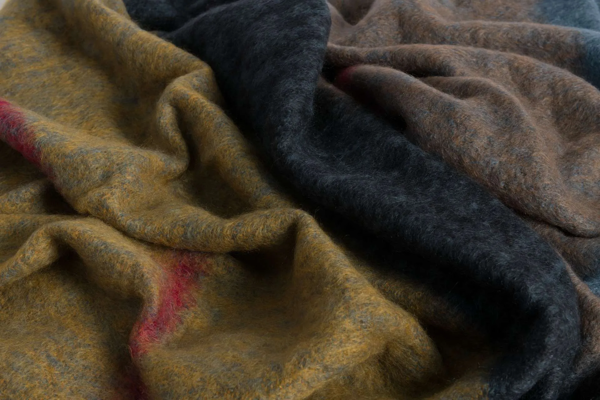 Ochre Boher Mohair XThrow Blanket