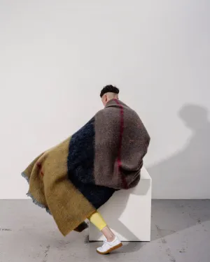 Ochre Boher Mohair XThrow Blanket