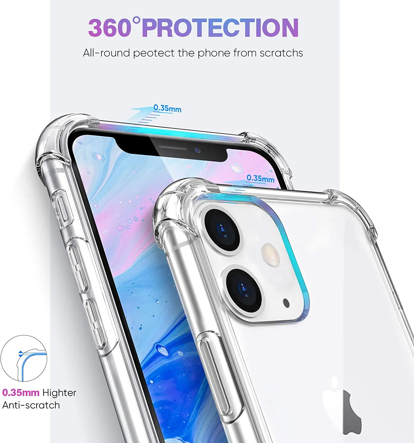 ORIbox Case Compatible with iPhone 11 Case, 4 Corners Shockproof Protection