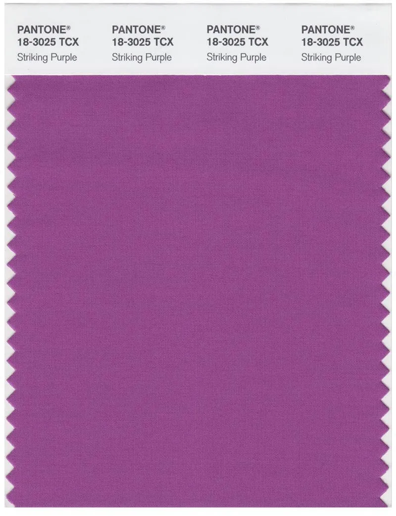 Pantone Smart 18-3025 TCX Color Swatch Card | Striking Purple
