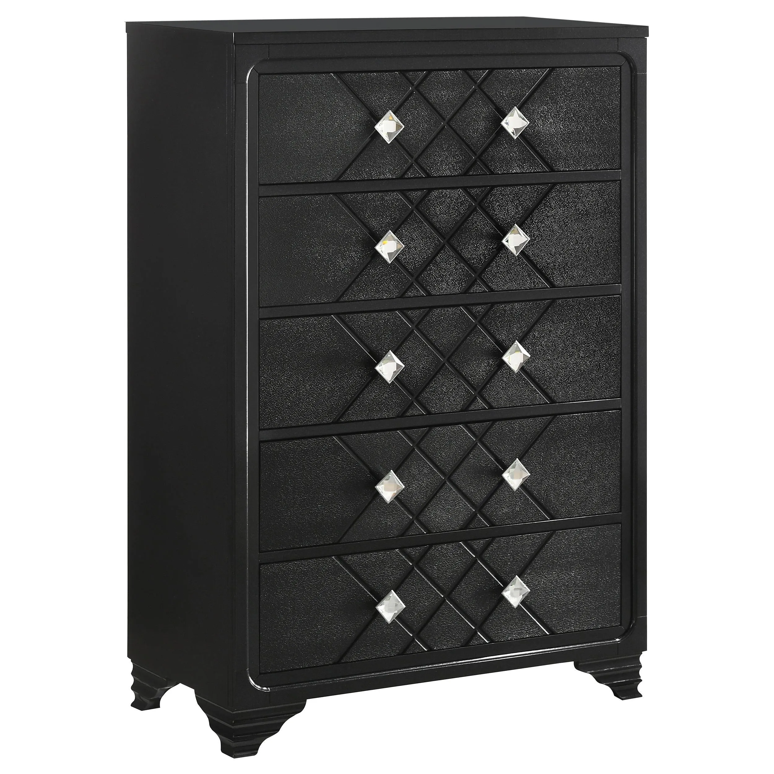 Penelope 5-Drawer Chest Black - Ample Storage Solution