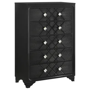Penelope 5-Drawer Chest Black - Ample Storage Solution