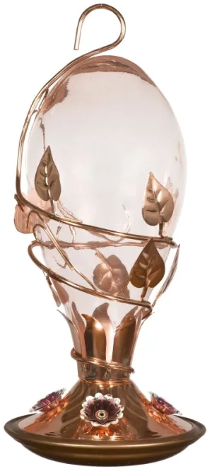 Perky-Pet 8110H-1 Bird Feeder, 32 oz, 4-Port/Perch, Glass/Metal, Beige, 13.2 in H :EA: QUANTITY: 1