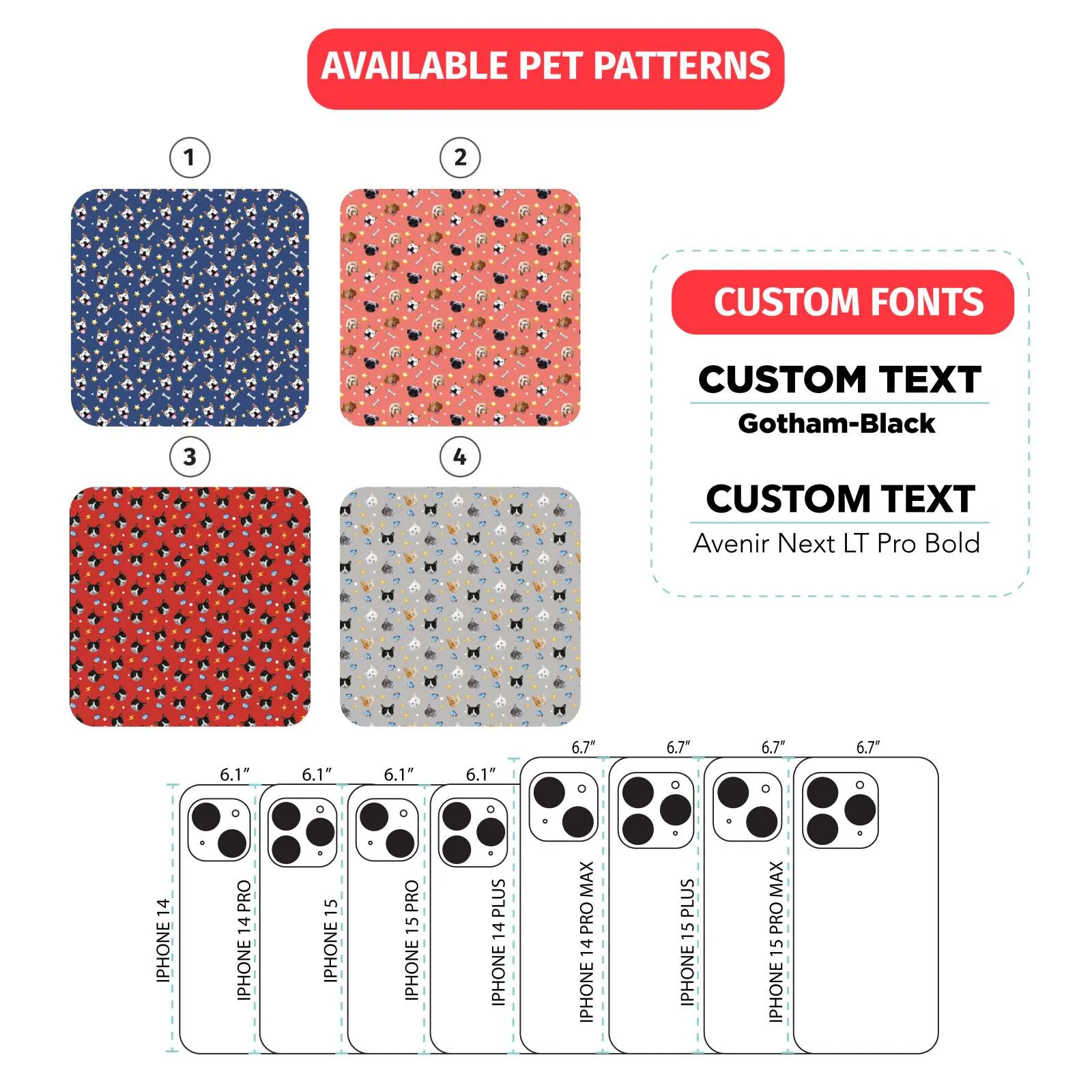 Personalized Pet Pattern Phone Case for iOS 14 & 15