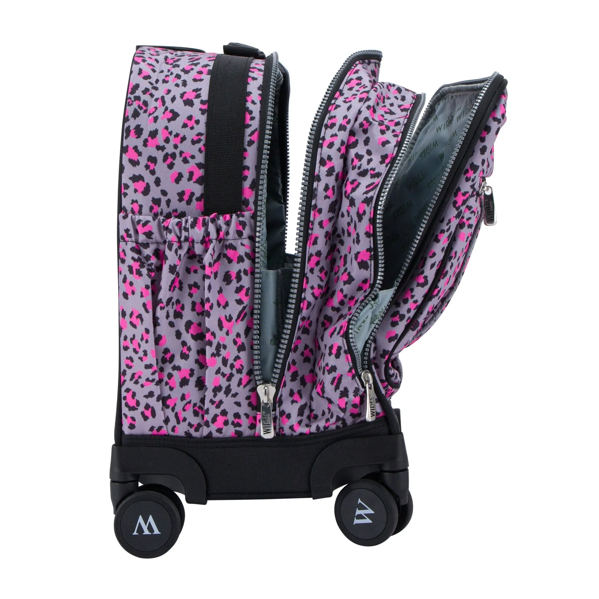Pink Leopard School Bag Trolley Set of 4(Lunch Bag & Pencil Case) Lunch Box