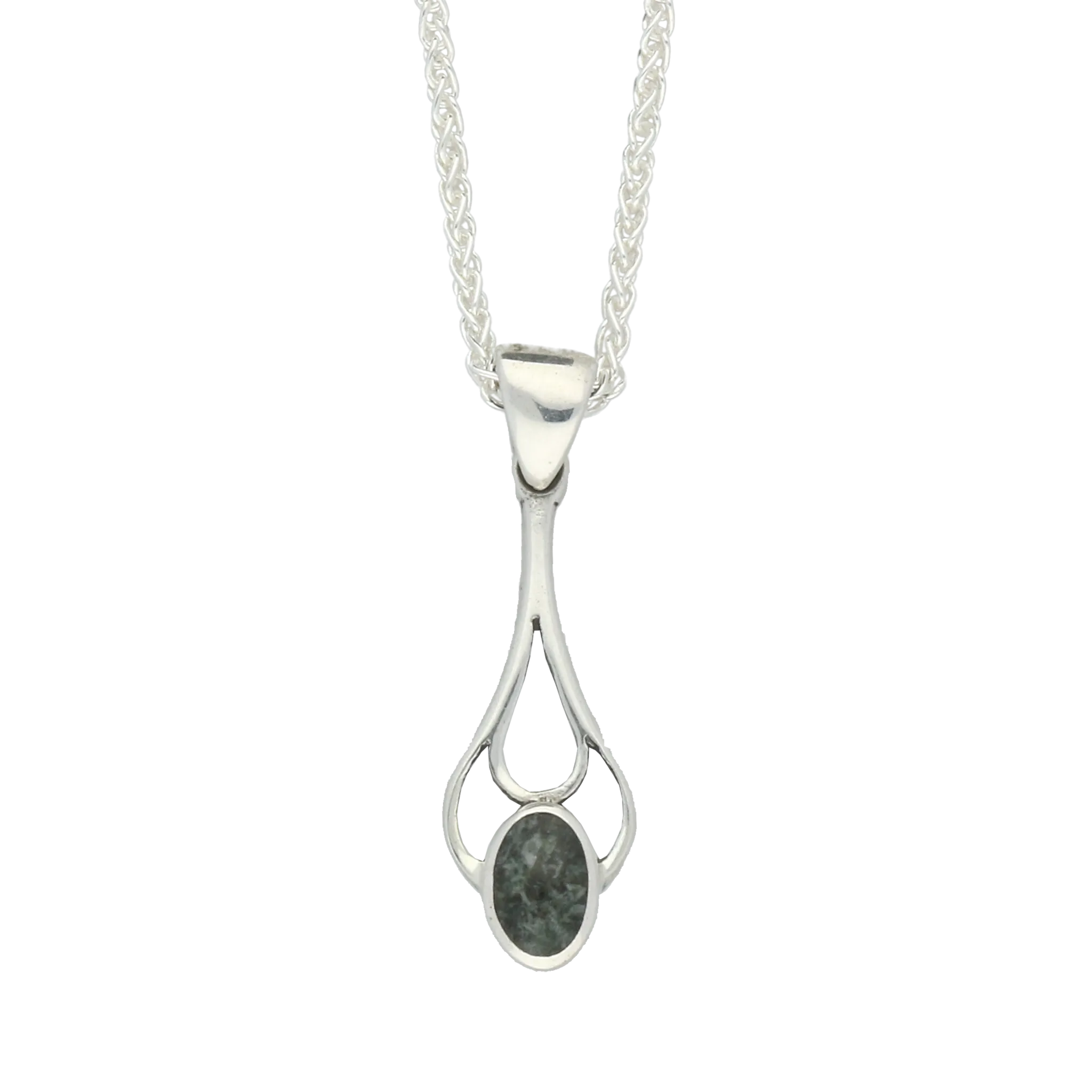 Preseli Bluestone Necklace Open Spoon Silver