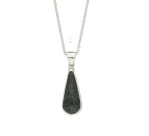 Preseli Bluestone Pendant Long Pear Silver