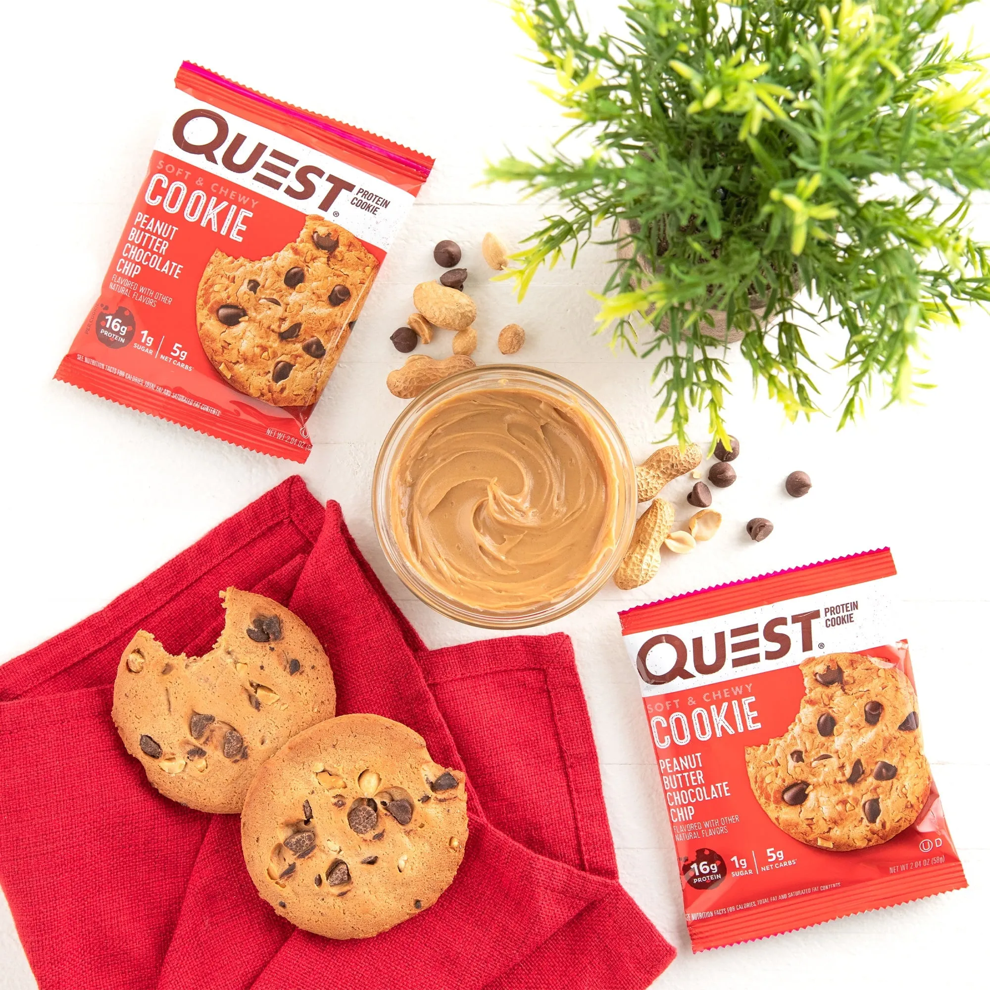 Quest Protein Cookie, Keto Friendly, Peanut Butter Chocolate Chip, 12 Count