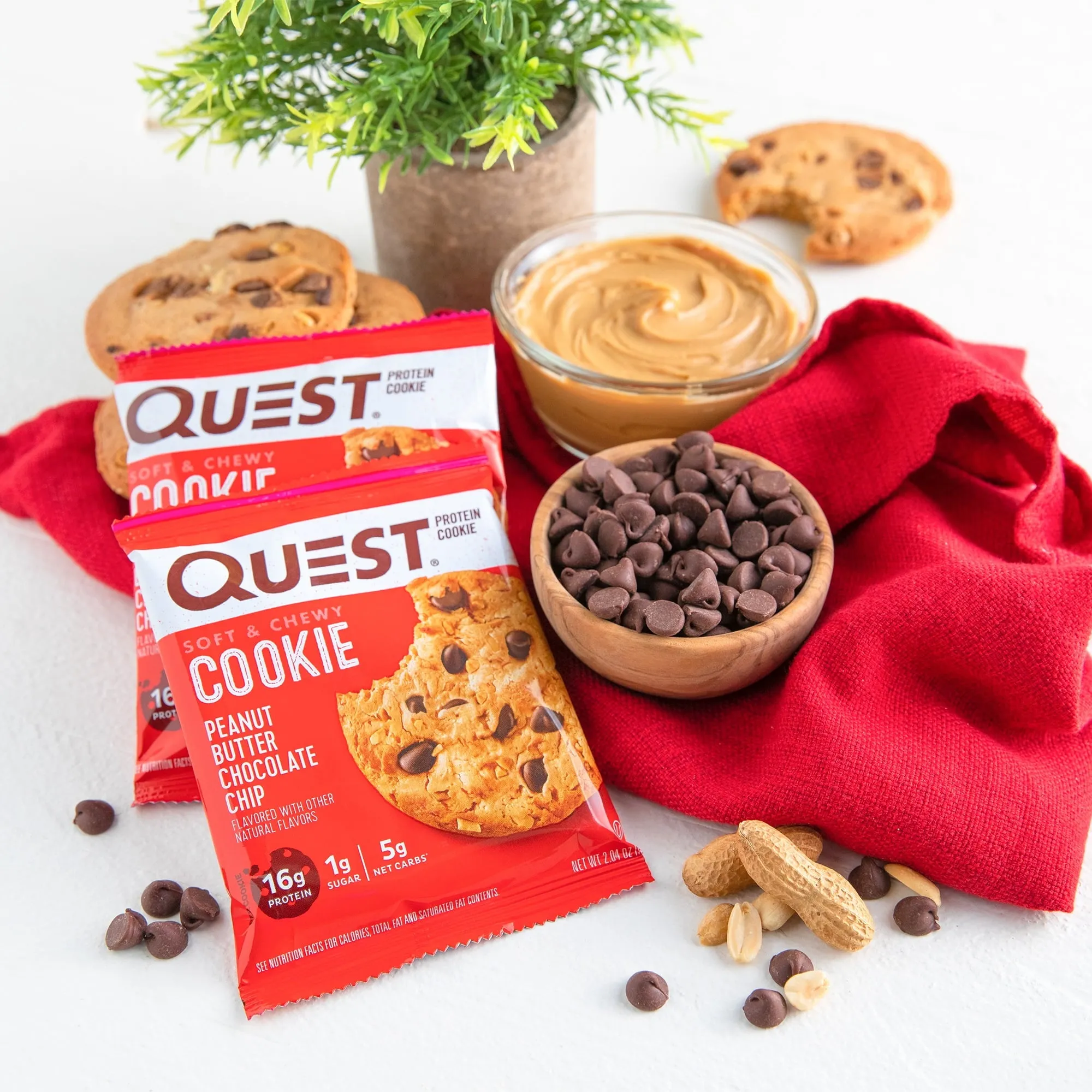 Quest Protein Cookie, Keto Friendly, Peanut Butter Chocolate Chip, 12 Count