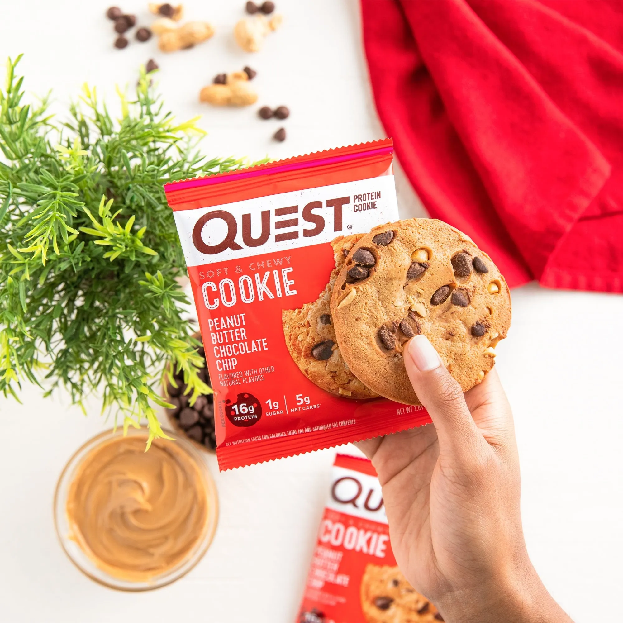 Quest Protein Cookie, Keto Friendly, Peanut Butter Chocolate Chip, 12 Count