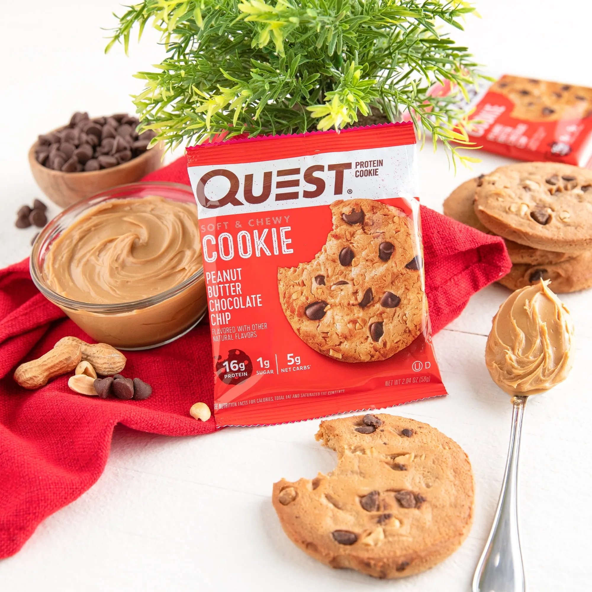 Quest Protein Cookie, Keto Friendly, Peanut Butter Chocolate Chip, 12 Count