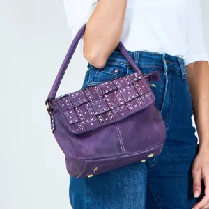 Quilted leather vintage flap crossbody bag wholesale