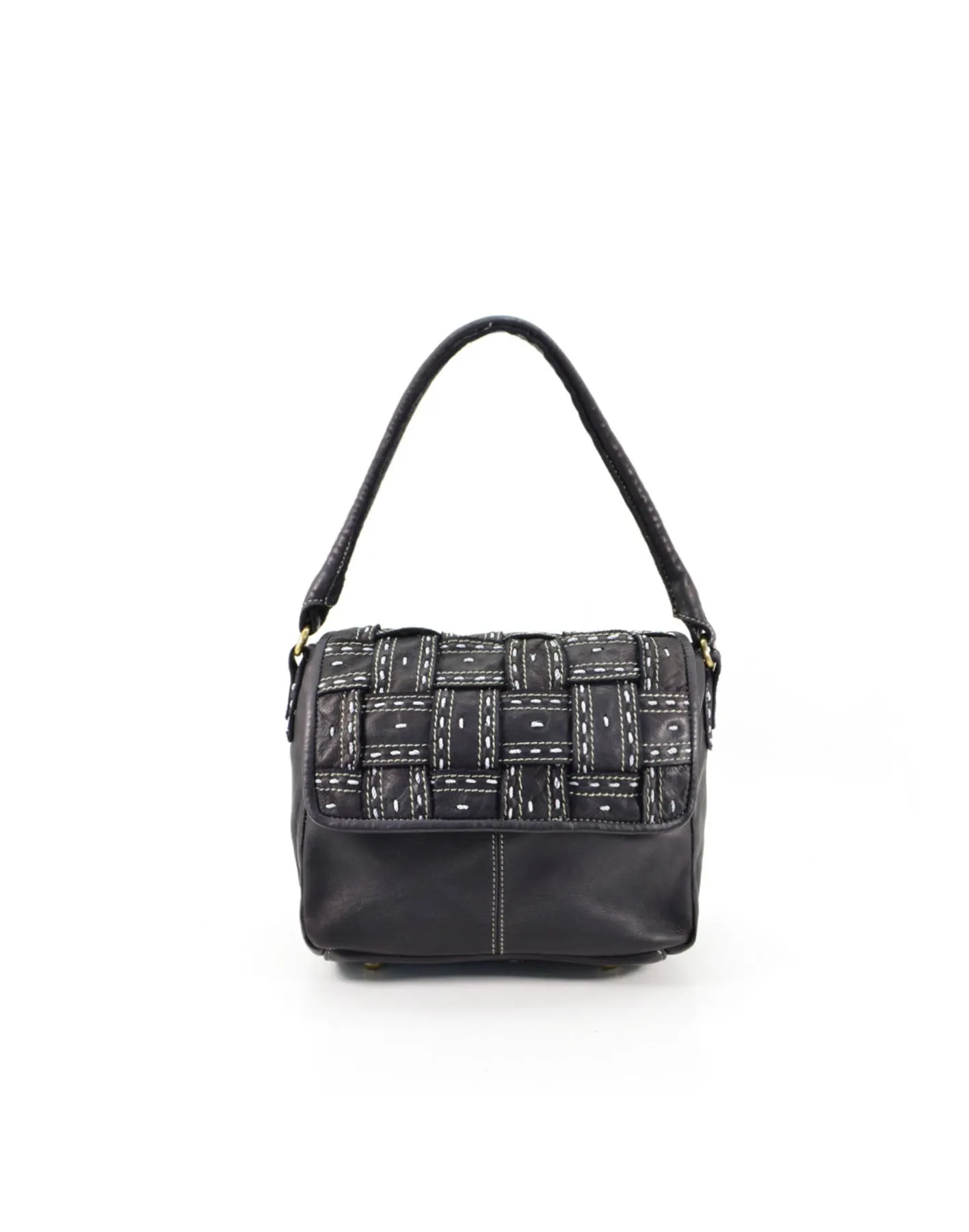 Quilted leather vintage flap crossbody bag wholesale