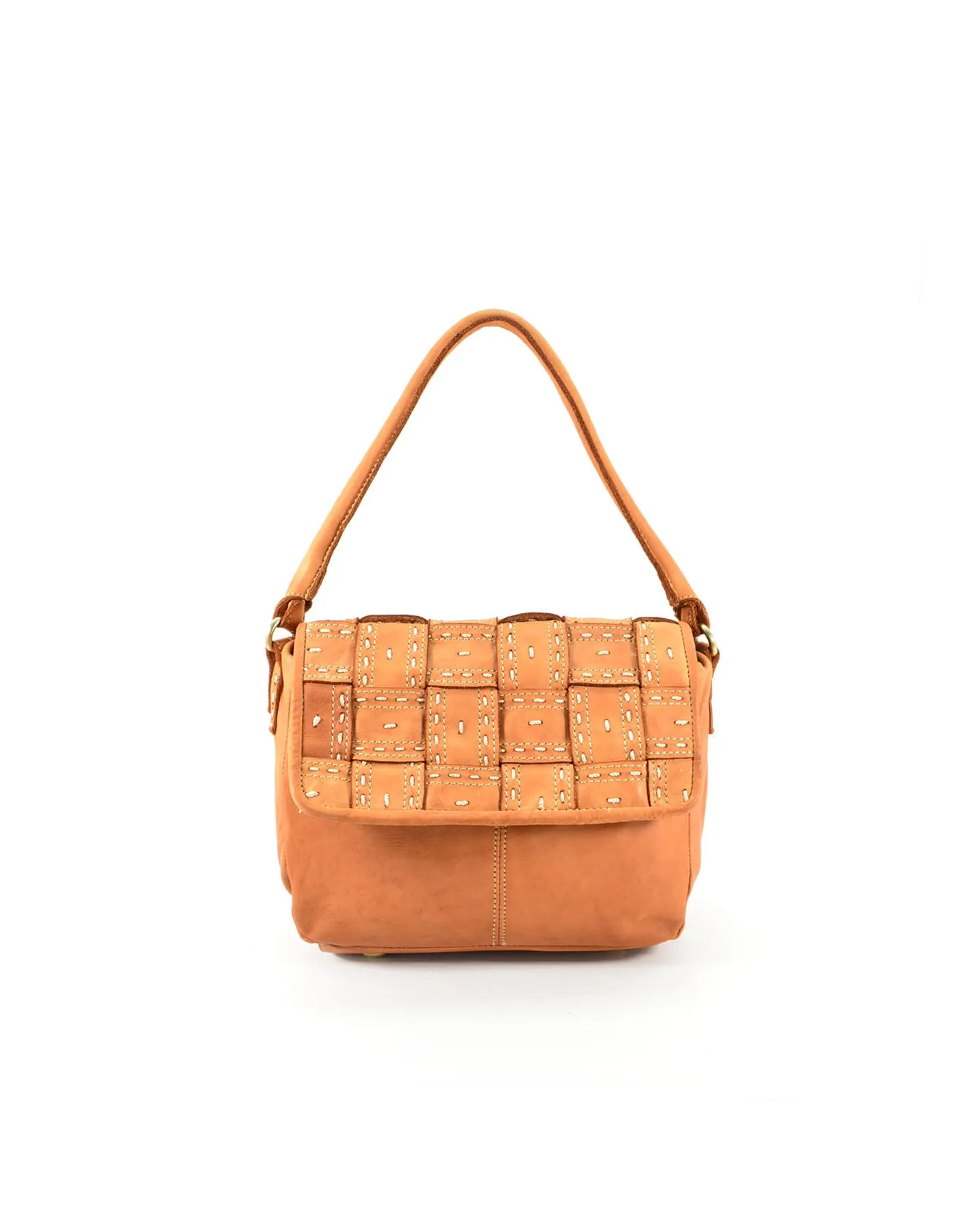 Quilted leather vintage flap crossbody bag wholesale