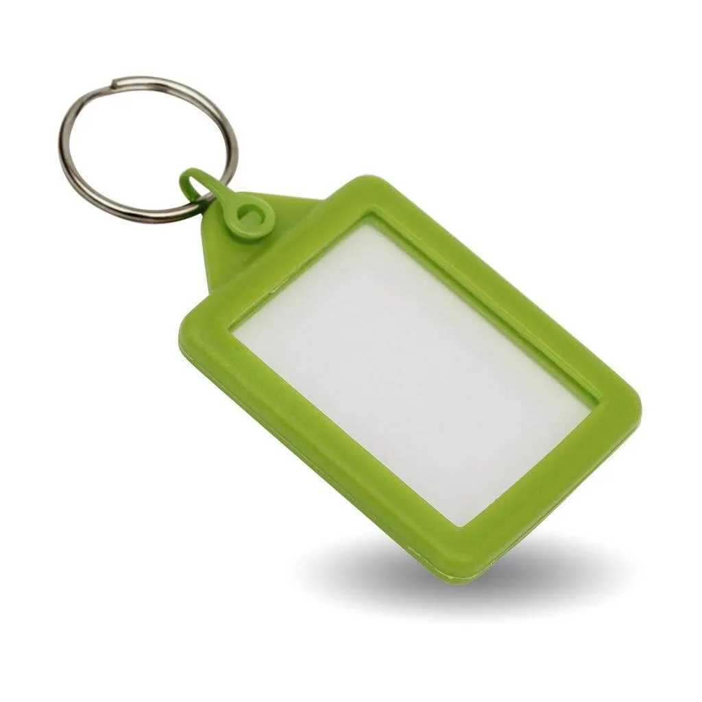 Rectangular Blank Black Soft Touch Passport Photo Insert Keyring - 45 x 35mm  - Pack of 50