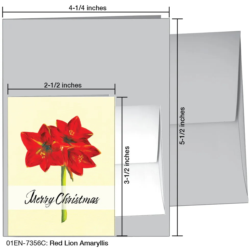 Red Lion Amaryllis, Greeting Card (7356C)